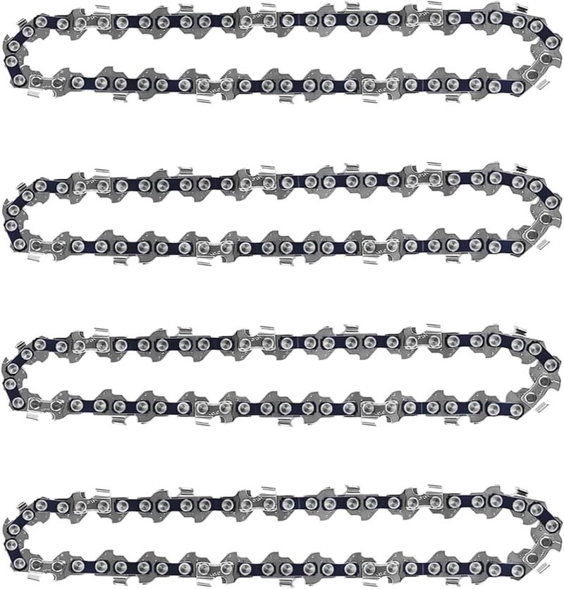 GSSHBR 4 Pack 8 Inch Chainsaw Chains Replacement 1/4" Pitch 47 Drive Links .043" Gauge for Mini Cordless Electric Chain Saw - Image 1